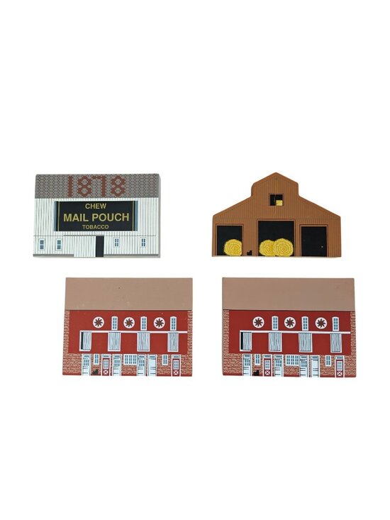 The Cat's Meow Other - The Cat’s Meow 1992 American Barn Lot Of 4 Collectibles Vintage Rustic Décor